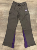 Gray Purple Flare Pants