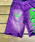 Center Stage Purple Slime Shorts