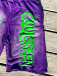 Center Stage Purple Slime Shorts