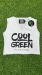 Women White Crop Top Tee