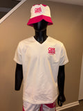 Up-Town Tee White Pink