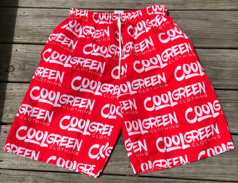 Red And White All Over CG  Shorts